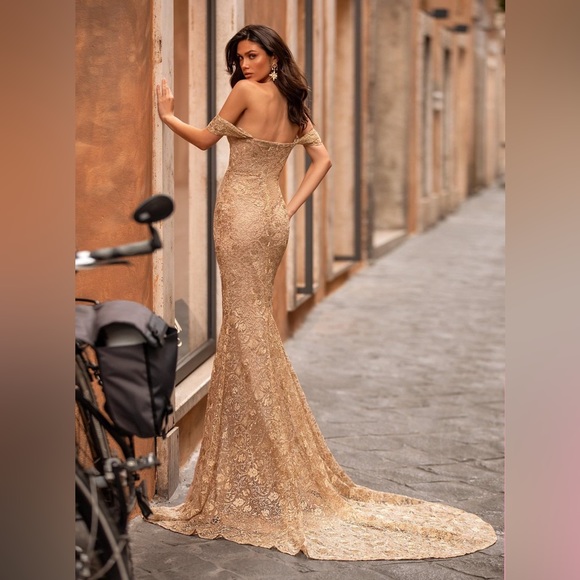 Alamour the Label Gold Dunya Gown - Picture 2 of 4